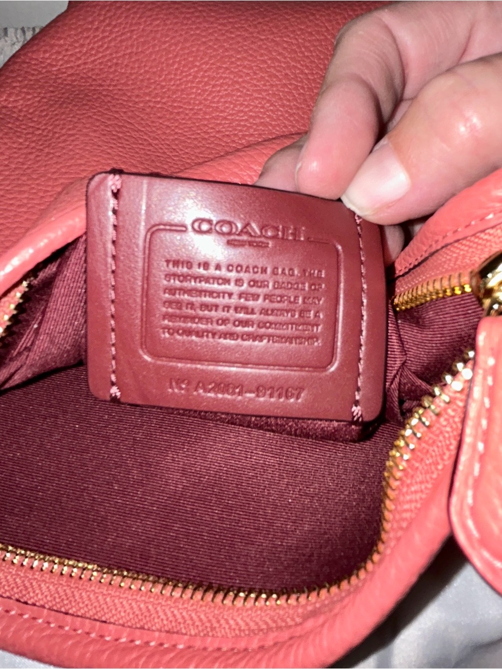 Coach File Crossbody in Perforated Pebble Leather .  Like New! - Picture 14 of 15